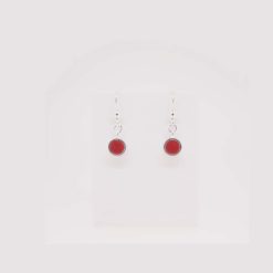 Boucles d’oreilles crochet rond de corail