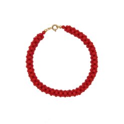 Bracelet Yves Rocher - 5 Rangs De Perles Blanches Et Corail - Longueur 19-20 Cm - Occasion