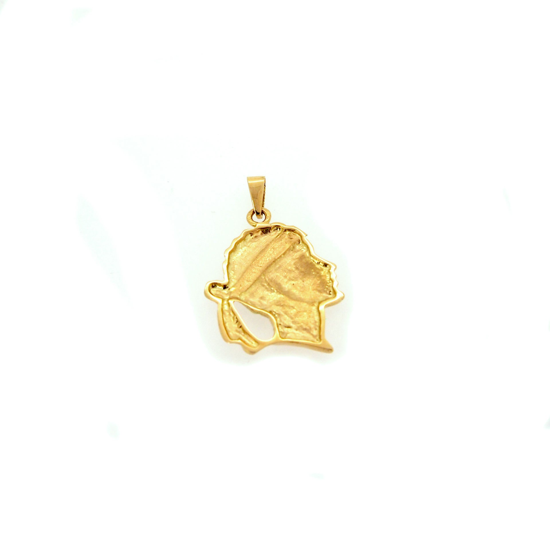 Pendentif Corse Tête De Maure En Métal Doré - 3cm, Symbole Corse, Testa Mora