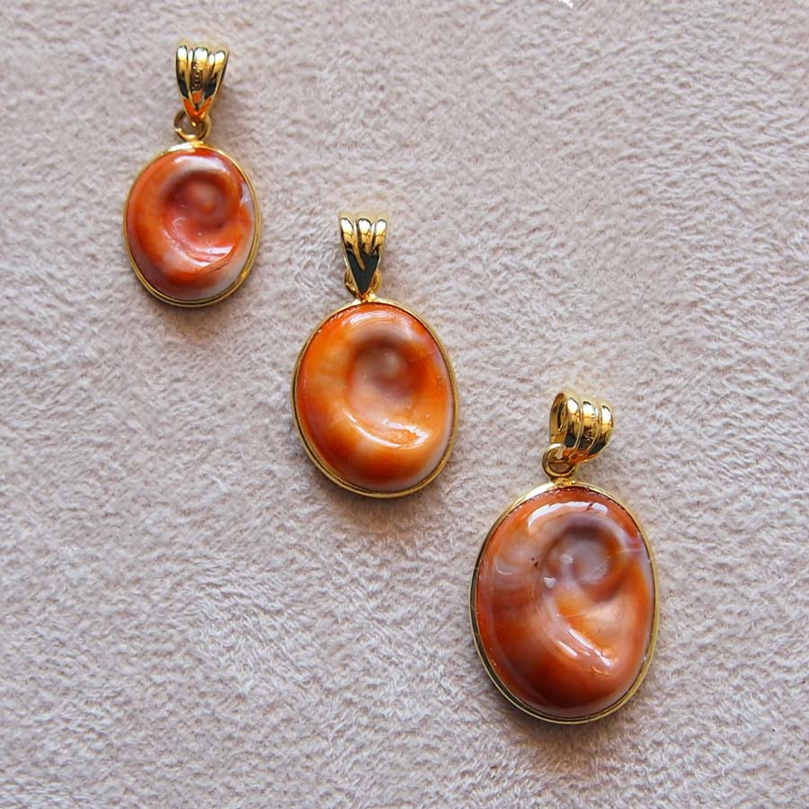 Bijoux Oeil De Sainte Lucie Porto Vecchio Pendentif Œil de Sainte Lucie en argent doré - La Taillerie Du Corail