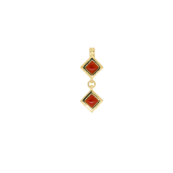 pendentif argent doré corail corse rouge méditerranée