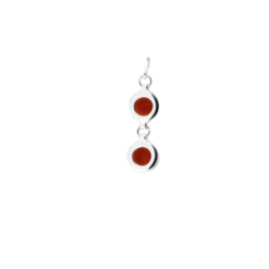 pendentif argent morceaux corail rouge méditerranée corse