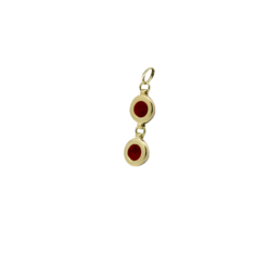 pendentif argent doré morceaux corail rouge méditerranée corse