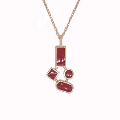 tour de cou 4 motifs en corail rouge de méditerranée carre rond ovale rectangle sur argent doré