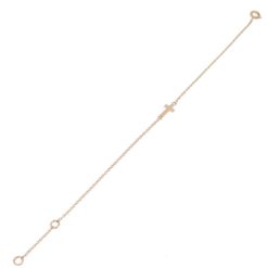 bracelet chaîne or jaune 18k motif une croix