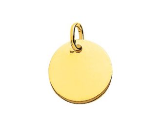 pendentif médaille or jaune 18k