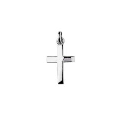 pendentif croix or blanc