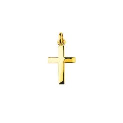 pendentif or jaune croix