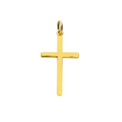 Pendentif croix or jaune 18k