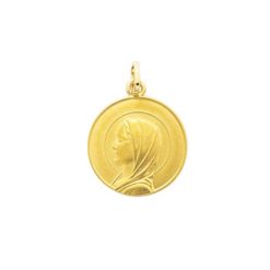 pendentif médaille vierge or jaune 18k