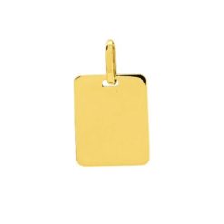 Pendentif or jaune 18k plaque identité