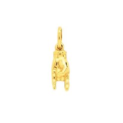 Pendentif Main en Or Jaune 18K – Symbole de Protection et de Bonheur