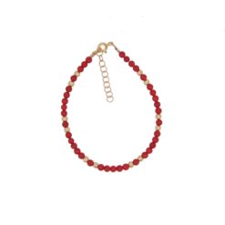 Bracelet En Argent 925 Et Véritables Perles De Corail Rouge - Marque 81stgeneration - Neuf Avec Étiquettes
