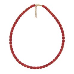 Collier barillets corail rouge méditerranée.