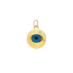 pendentif or jaune oeil grec - Médaille oeil grec