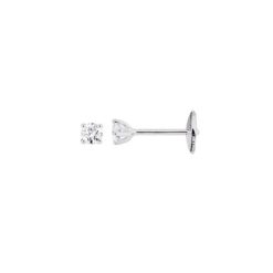 boucles d'oreilles or blanc 18k et diamants