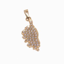 pendentif or jaune 18k ile de Korsika et diamants