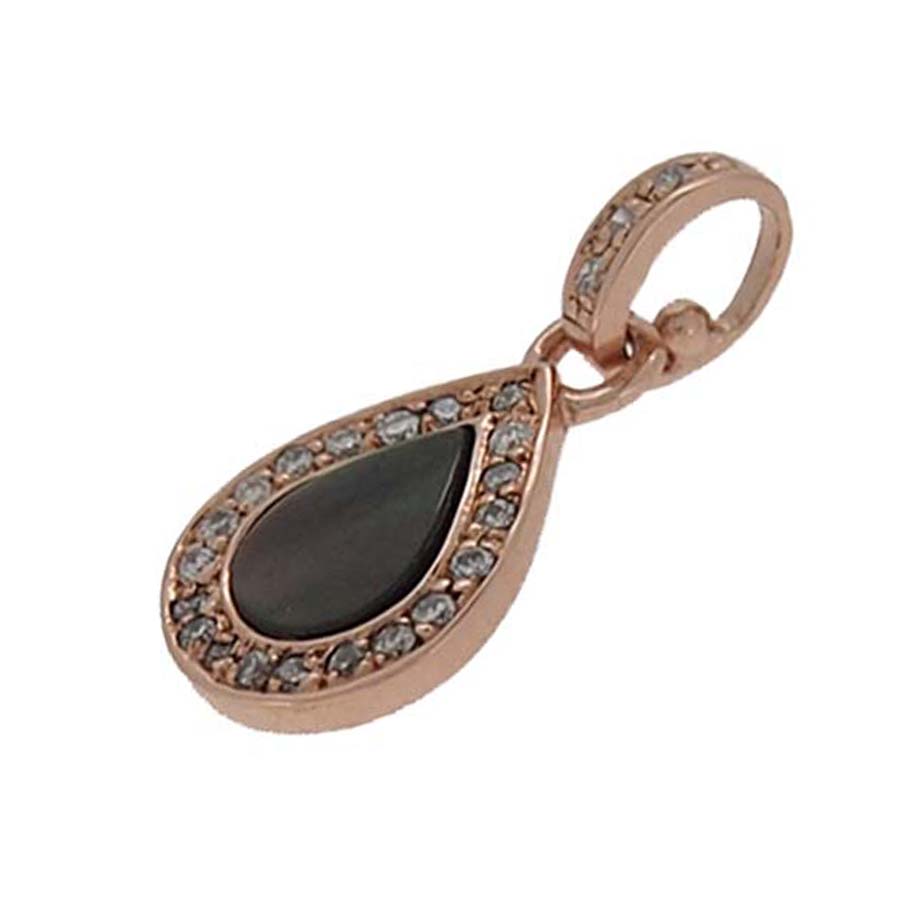 Pendentif Goutte En Or 18 Carats Avec 47 Diamants - Style Vintage Pavage - Occasion