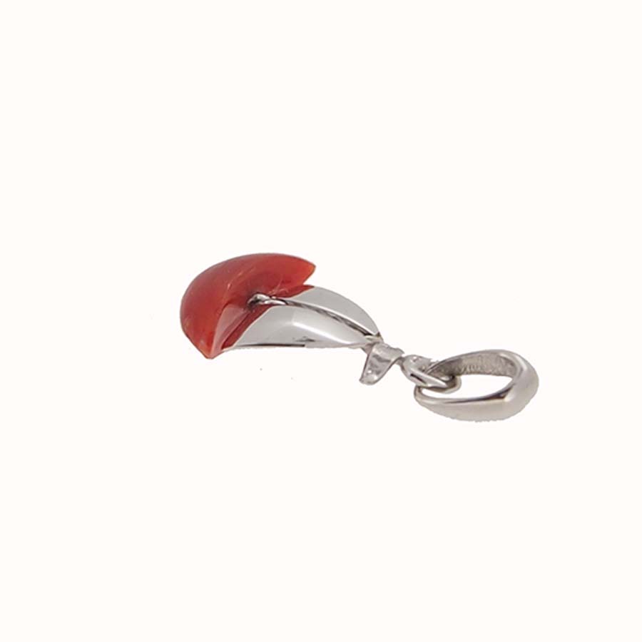 Pendentif Sarde Filigrane Avec Corbula Et Corail Rouge, Or 18 Carats - Marque Marrocu, Neuf