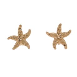 Boucles d'oreilles étoile de mer or jaune 18k