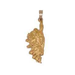 pendentif corse or jaune 18k en relief vue de face