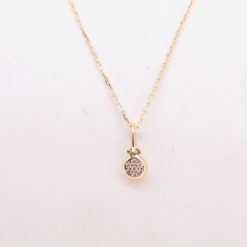 Pendentif or jaune 18k et diamants