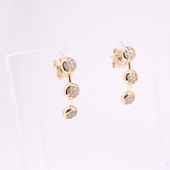 Boucles d'oreilles 6 Macarons or jaune 18k et diamants