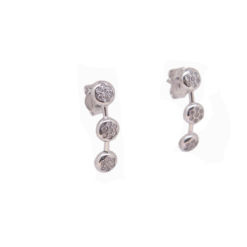 boucles d'oreilles 3 macarons diamants