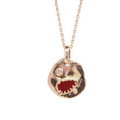 Pendentif trésor des mers rond 1 diamant