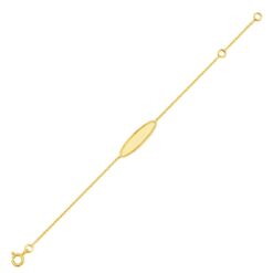 Gourmette bébé or jaune 18k