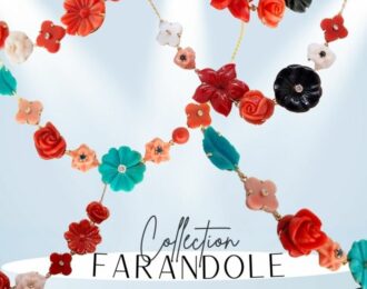 colliers farandole corail or 18k