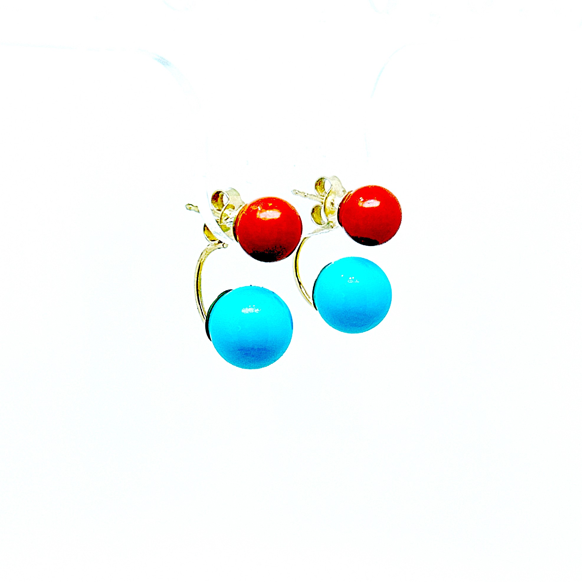 Boucles D'Oreilles Longues Corail Rouge - Style Plage & Resort, Bijoux Été Élégants Pour Femmes