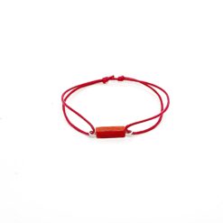  rectangle corail sur cordon