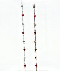 Bracelet argent 925 et corail rouge